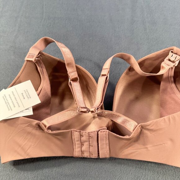 Auden Womens Size 36DD Nursing Bra Lightly Lined Wireless 2 Way Straps Mauve New - Picture 13 of 14